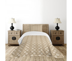Abstract Curvy Silhouettes Bedspread Set