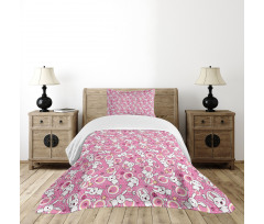 Doodle Kawaii Bedspread Set