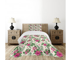 Plumeria Hibiscus Bedspread Set