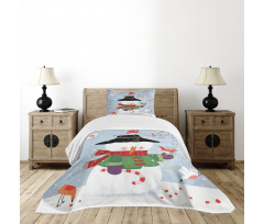 Xmas New Year Grunge Bedspread Set