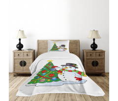 Xmas Tree Winter Bedspread Set