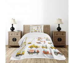 Cartoon Machinery Bedspread Set