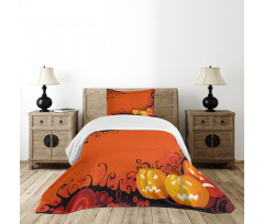 Halloween Pumpkins Bedspread Set