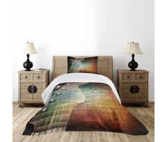 Grunge Retro Tuning Pegs Bedspread Set