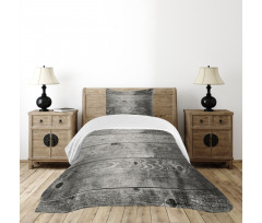 Ombre Wood Planks Bedspread Set