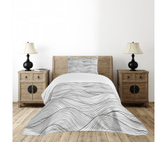 Geometric Waves Ocean Bedspread Set