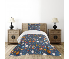 Dark Silhouette Backdrop Bedspread Set