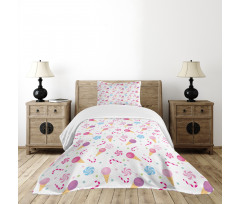 Sweets Ice Cream Candy Bedspread Set