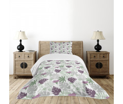 Tropical Botany Design Bedspread Set