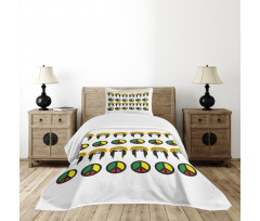 Colorful Reggae Bedspread Set