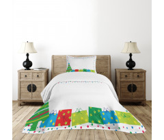 Christmas New Year Bedspread Set