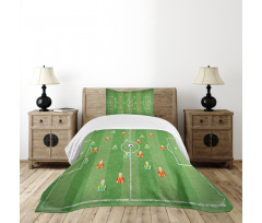 Goalkeeper Striker Motif Bedspread Set