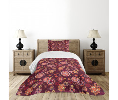 Vintage Foliage Composition Bedspread Set