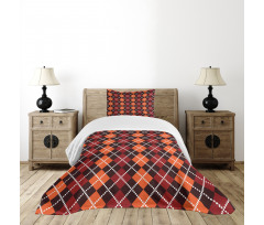 Autumn Scottish Argyle Bedspread Set