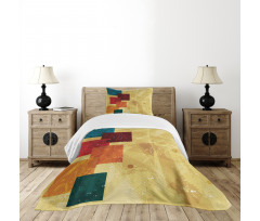 Grunge Squares Bedspread Set