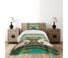 Hanging Islands Pond Bedspread Set