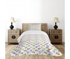 Characters and Dots Bedspread Set