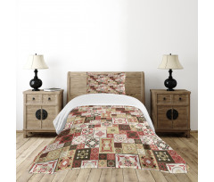 Vintage Square Pattern Bedspread Set