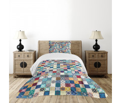 Ornate Patchwork Motif Bedspread Set