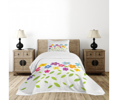Colorful Foliage Bedspread Set