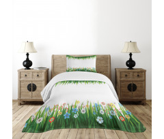 Grass and Flowers Bedspread Set