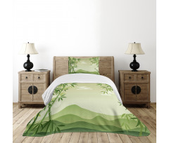 Japanese Bamboo Tree Bedspread Set