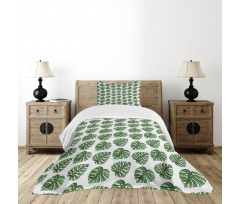 Palm Leaves Nature Bedspread Set