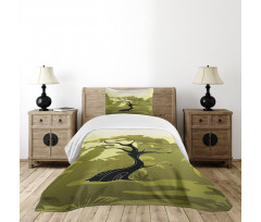 Japanese Jungle Bedspread Set