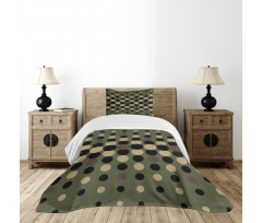 Halftone Circles Bedspread Set