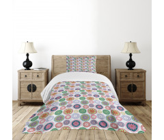 Vintage Ornate Circles Bedspread Set