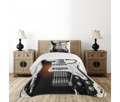 Retro Grunge Guitar Bedspread Set