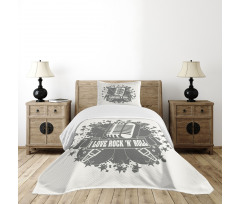 Retro Microphone Bedspread Set