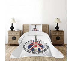 England Flag Guitar Bedspread Set