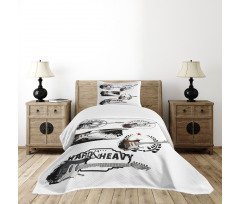 Electric Guitars Bedspread Set