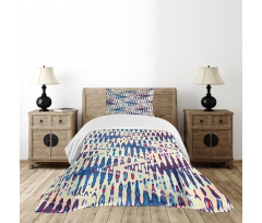 Refracted Waves Abstract Bedspread Set