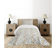 Colorful Cosmos Moon Bedspread Set