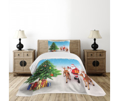 Jingle Bells Tree Bedspread Set