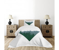 Coniferous Tree Design Bedspread Set