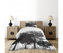 Deciduous Trees Nature Bedspread Set