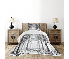 Sketch Style Line Art Bedspread Set