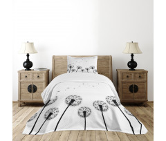 Faded Blowball Plant Bedspread Set