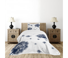 Flying Pollens Flower Bedspread Set