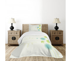 Hand Drawn Plants Bedspread Set