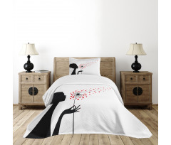 Woman with Dandelion Bedspread Set