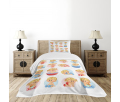 Infants Funny Sleep Bedspread Set