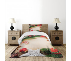 Cinnamon Candy Cane Bedspread Set