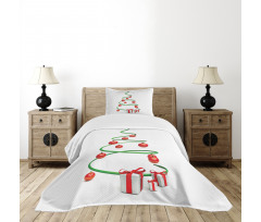 Abstract Xmas Tree Bedspread Set