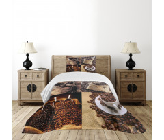 Rustic Collage of Grains Bedspread Set