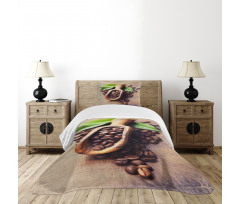 Coffee Plant on Table Bedspread Set