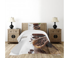 Ground Coffee Beans Bedspread Set